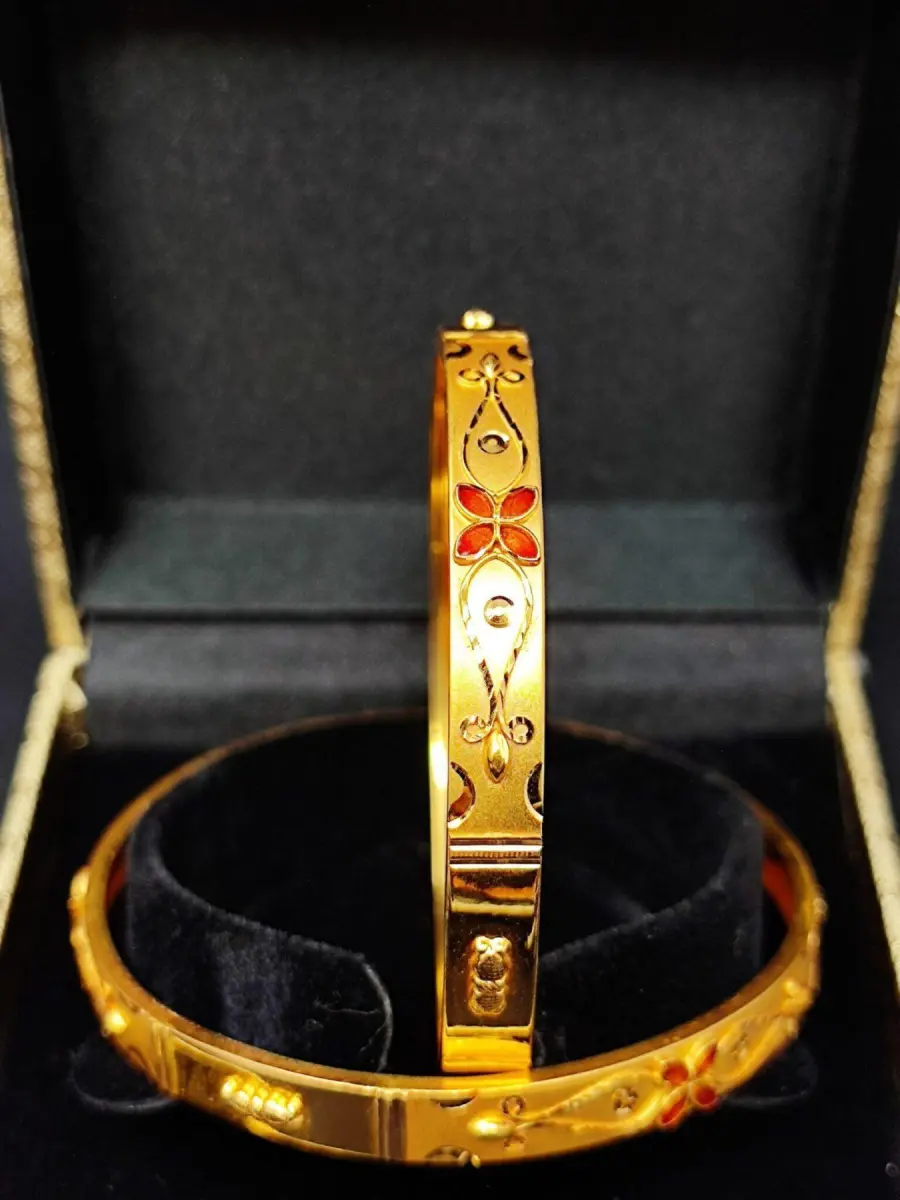 916 Hallmarked Pure Gold Light Weight Kangan