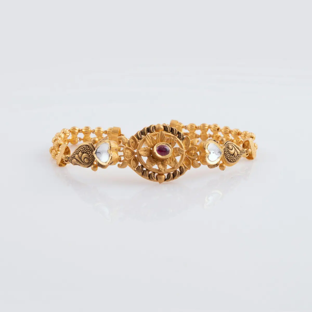 Gold Bracelet in Plain Design for Ladies