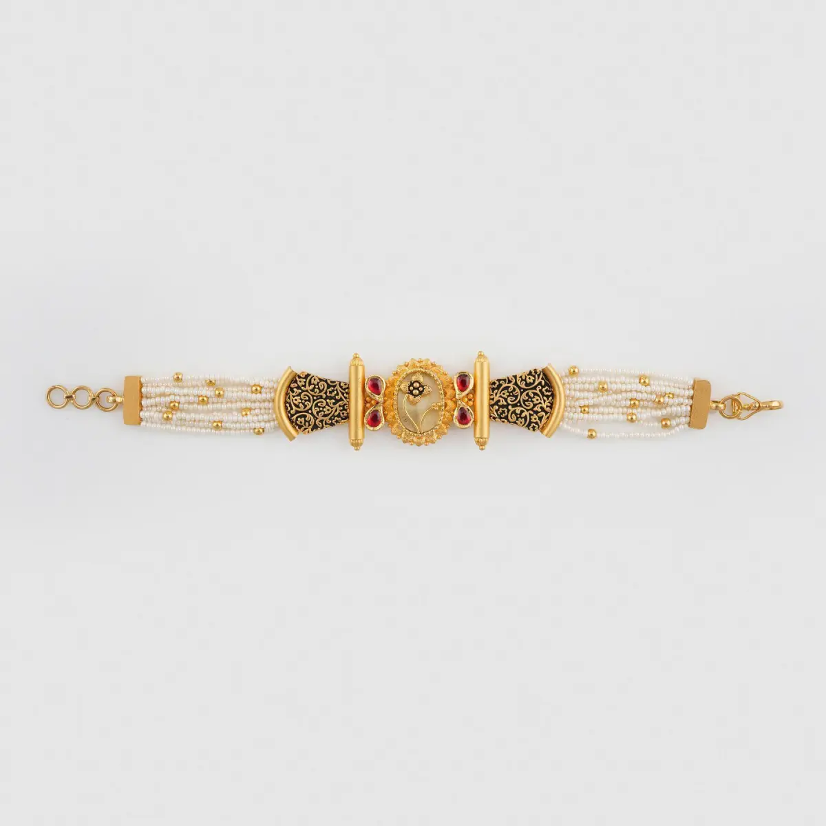 Elegant Flowers Design Gold Bracelet for Ladies with Zerkon Stones & Beautiful Design