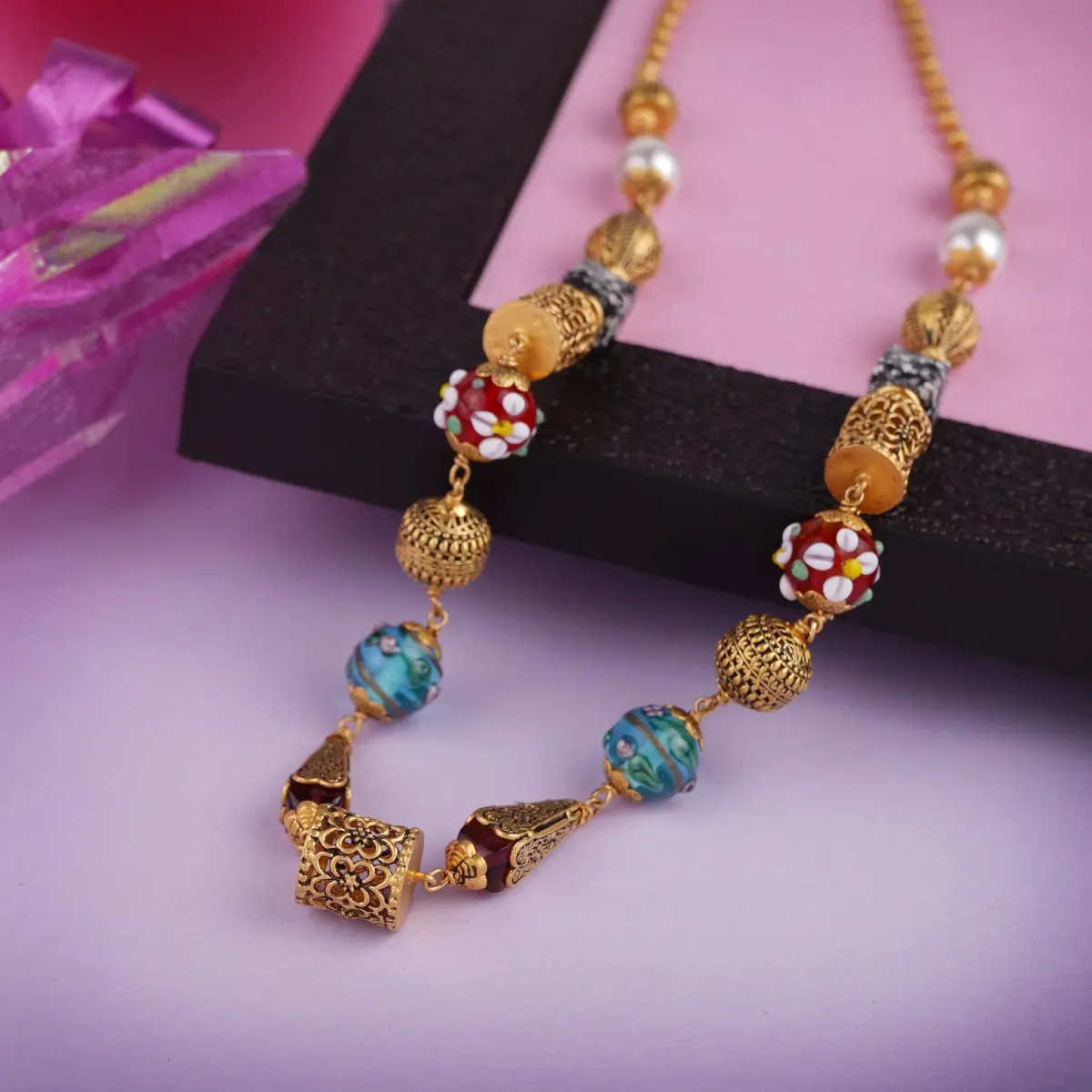 Unique Matar Mala Chain with Beautiful Pearls