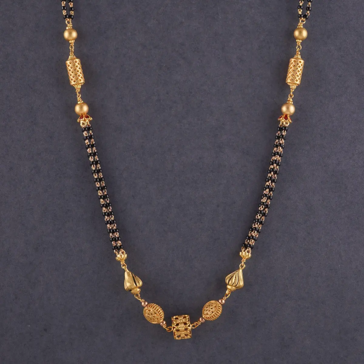 Amazing Gold Small Mangalsutra with Square Shape Design for Ladies
