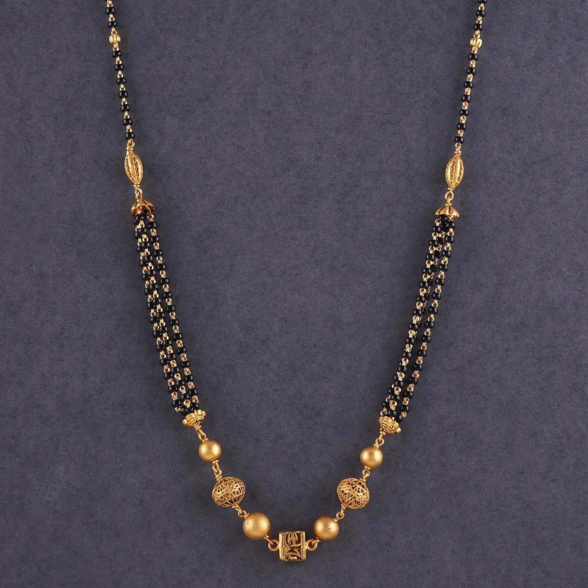 Gold Small Mangalsutra for Ladies with Amazing Design