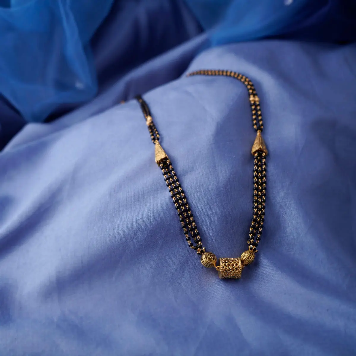 Gold Fancy Small Mangalsutra for Ladies in Adoreable Design