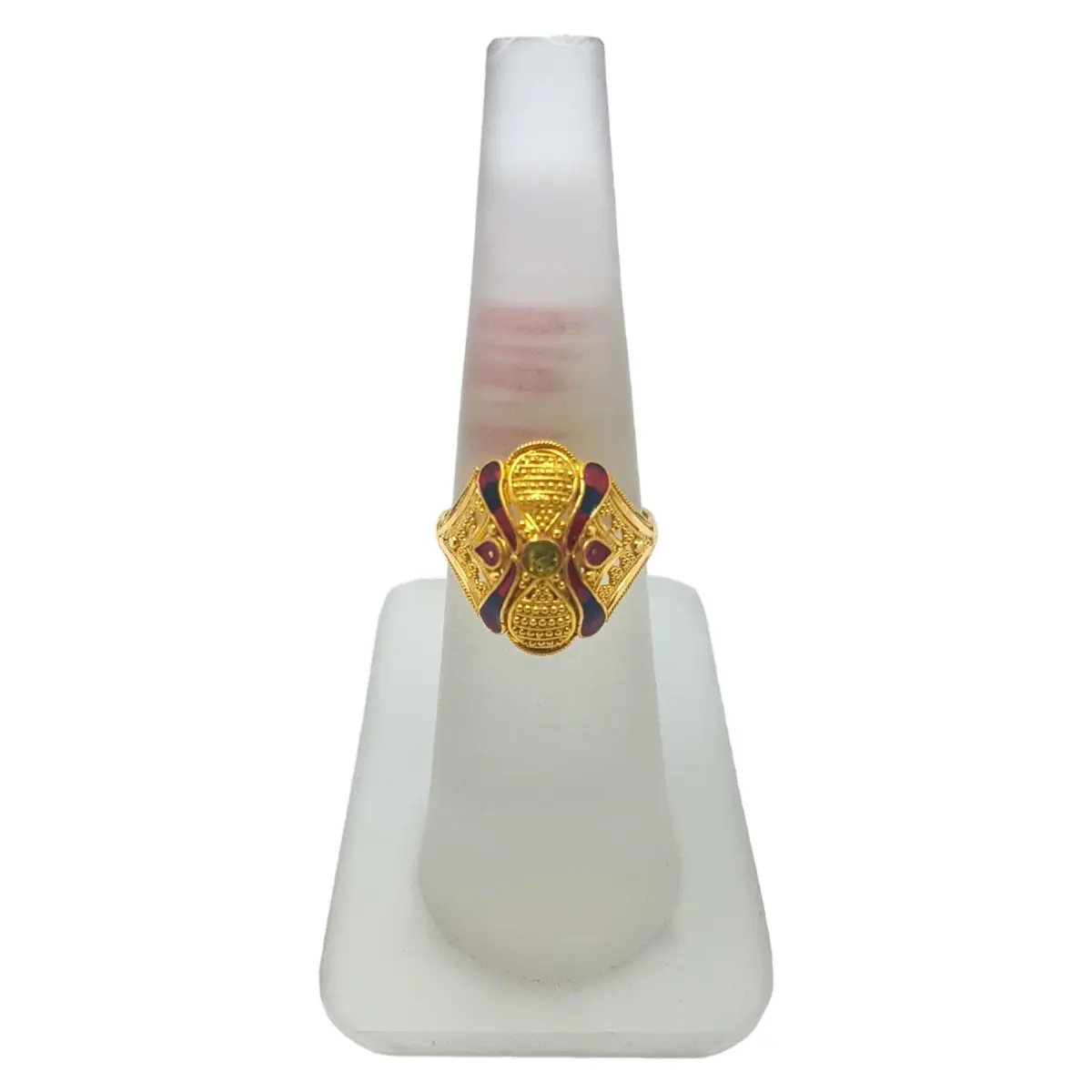 Plain Design Gold Adjustable Ring for Ladies