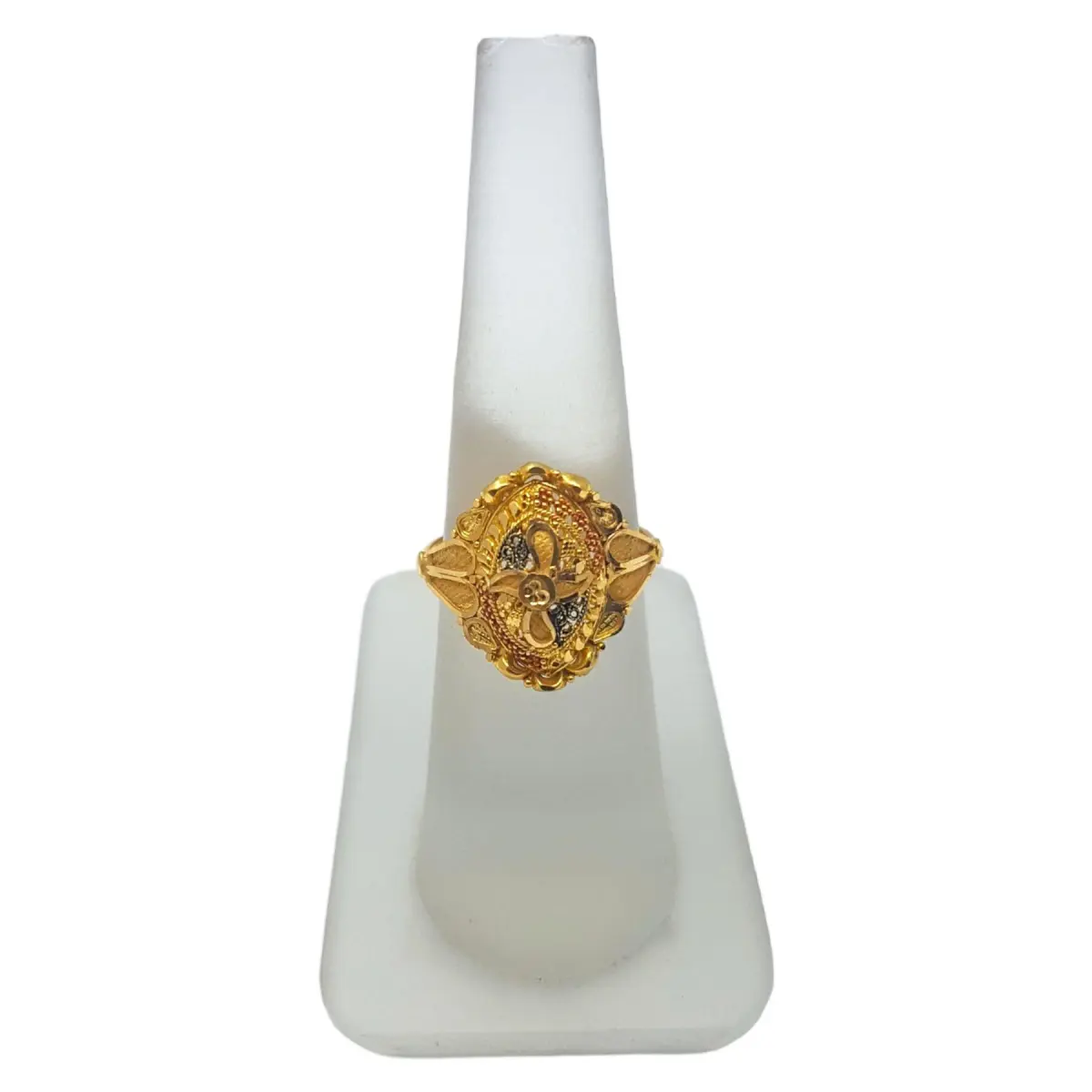 Gold Adjustable Ladies Ring with Beautiful Design