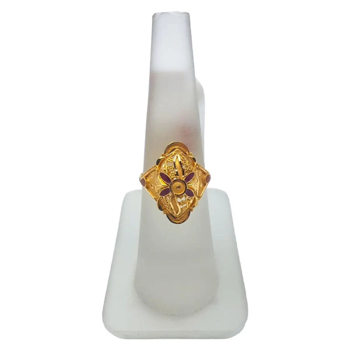 Adorable Gold Adjustable Plain Ring for Ladies