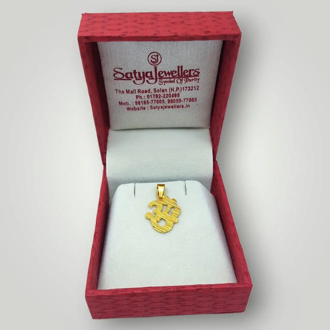 Elegant Gold God Pendant with Lord OM