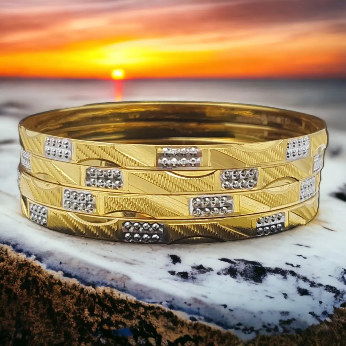 Attractive Gold Bangles with Amazing Design