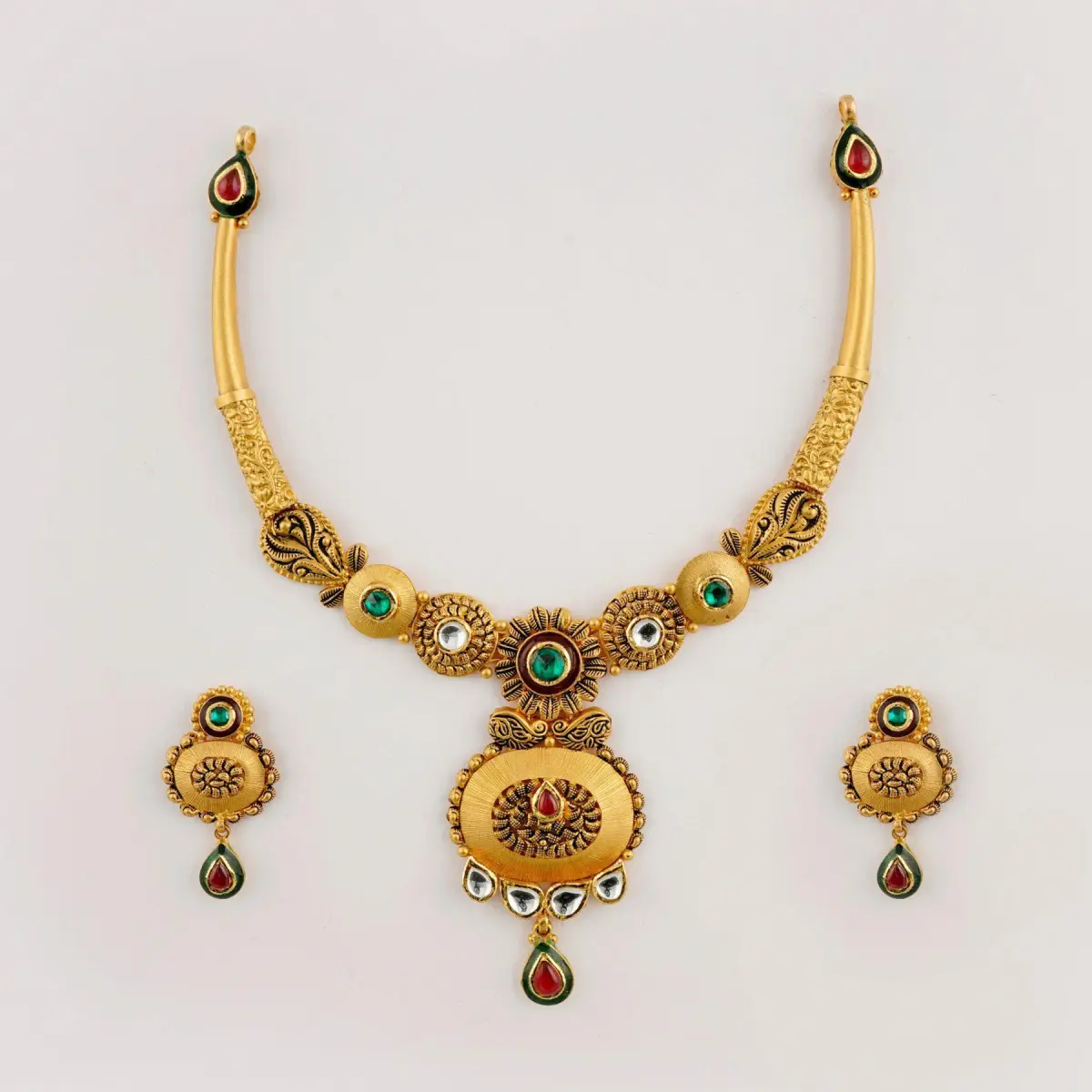 916 Hallmark Gold Antique Necklace for Ladies with Amazing Design