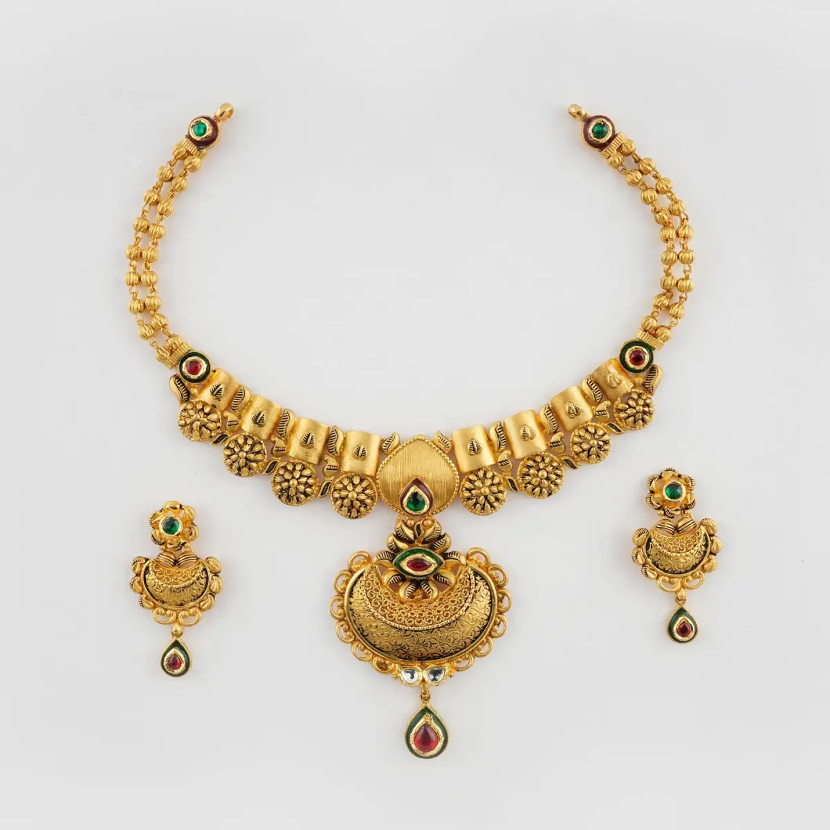 Beautiful Gold Antique Necklace Set for Ladies with Amazing Design
