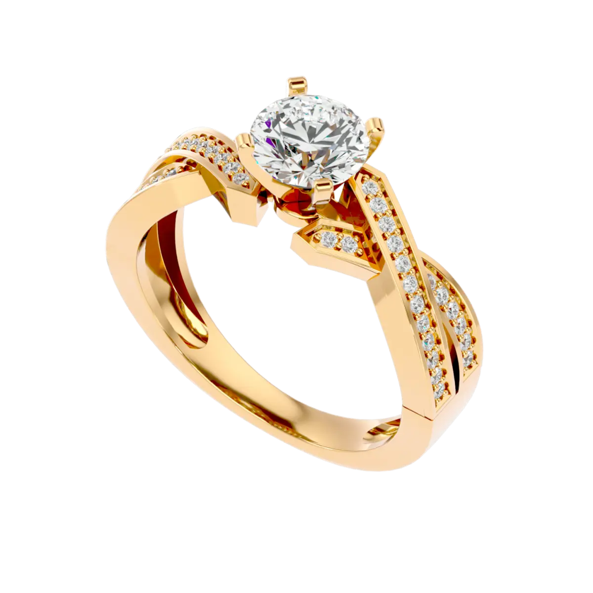 Custom Made Tourbillon Moissanite Ring by Solitairz Affair