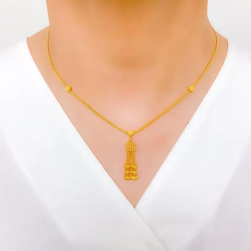 Sleek Sophisticated Hanging Orb Necklace