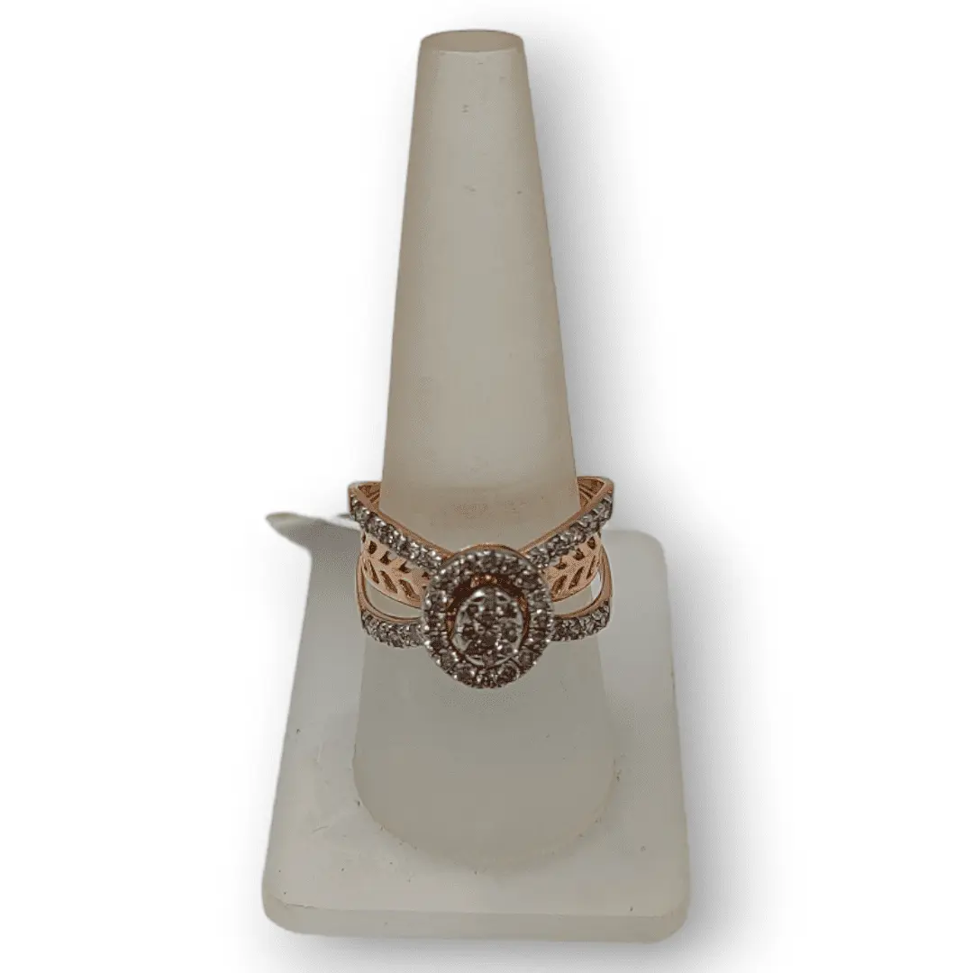 Beautiful Diamond Ring in Rose Gold with Amazing Design for Ladies