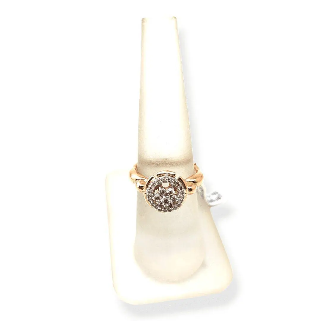 Adorable Diamond Ring in Rose Gold with Round Shape for Ladies