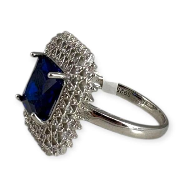 Beautiful Silver Ring with Blue Stone