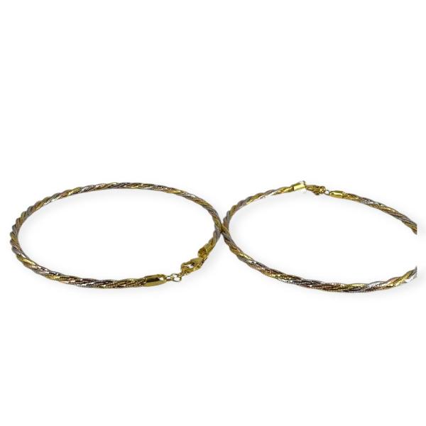 Silver Anklets Gold & Rose Gold Color