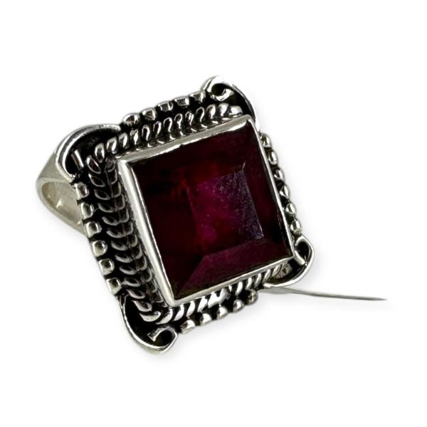 Beautiful Silver Ring with Pink Stone